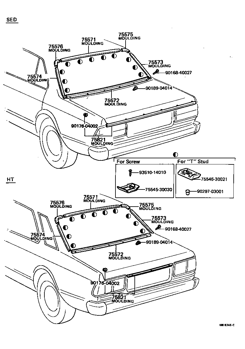 75801-29096 MOULDING, LUGGAGE COMPARTMENT DOOR BACK product image