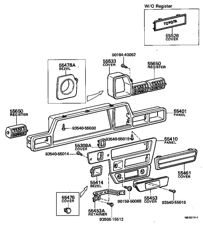 55307-20030 BRACE, INSTRUMENT PANEL, NO.2 product image