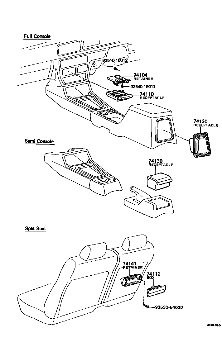 74109-20030 BOX, ASH RECEPTACLE, NO.1 product image