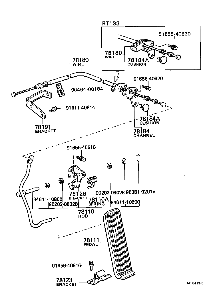 78015-20050 BELLCRANK ASSY, ACCELERATOR product image