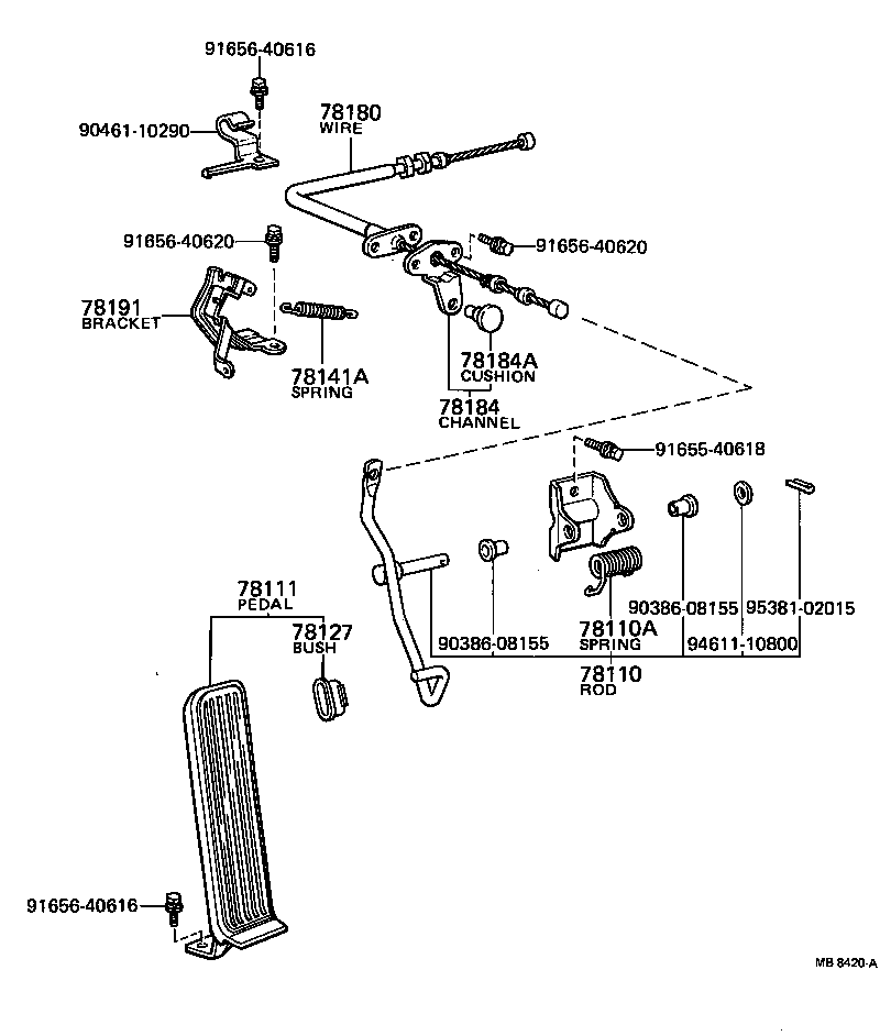 78015-20050 BELLCRANK ASSY, ACCELERATOR product image