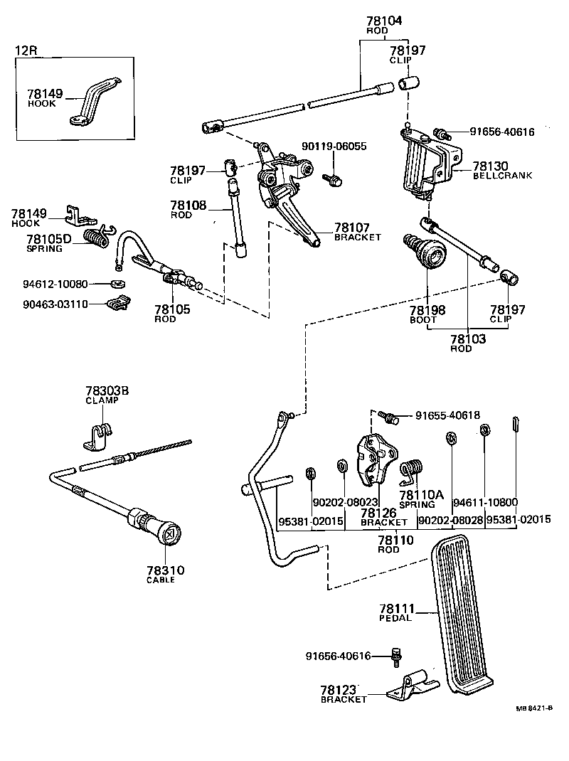 78015-20050 BELLCRANK ASSY, ACCELERATOR product image