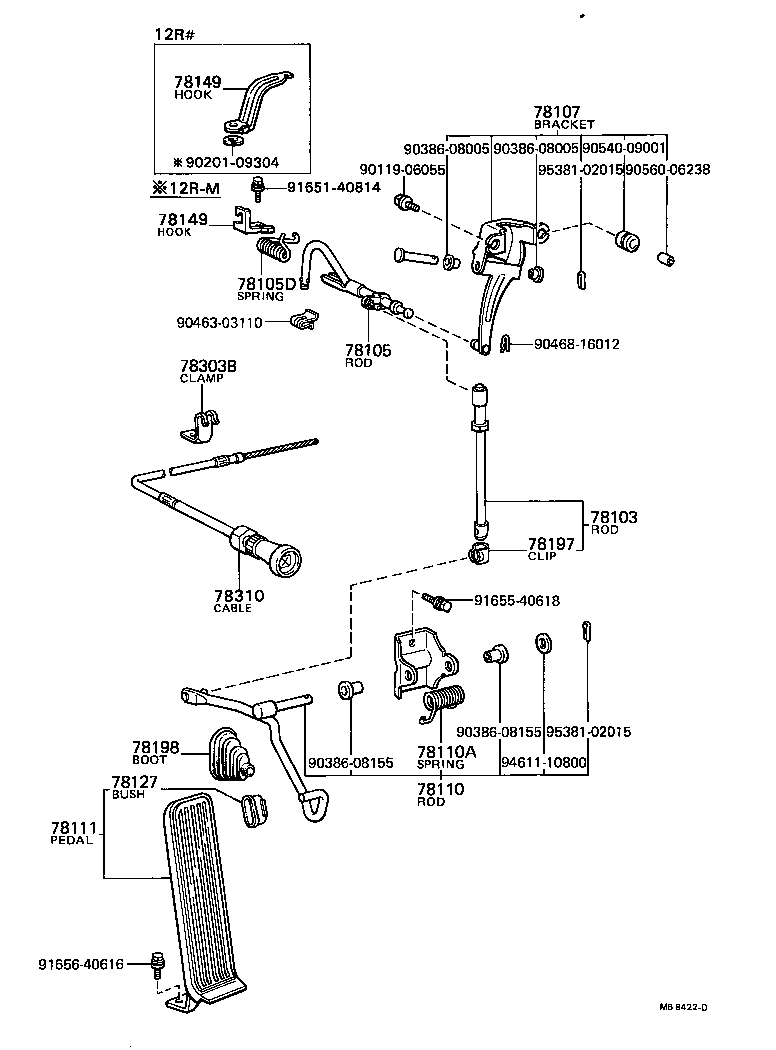 78015-20050 BELLCRANK ASSY, ACCELERATOR product image