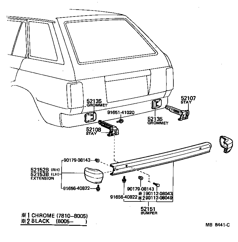 52019-19035 BUMPER ASSY, REAR product image