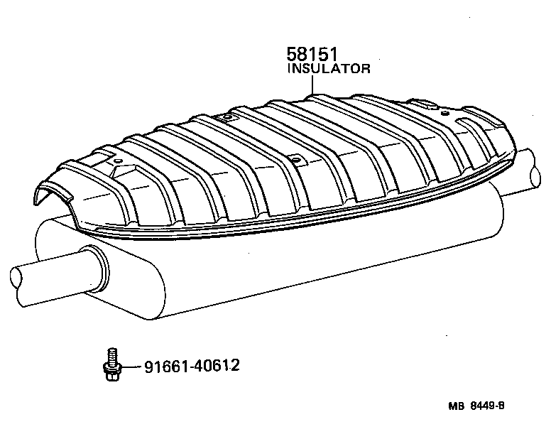 58321-96440 INSULATOR, CENTER FLOOR HEAT, NO.2 product image