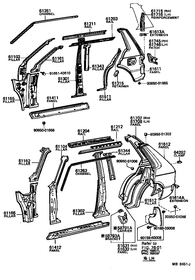 61601-10410 PANEL, QUARTER, RH product image