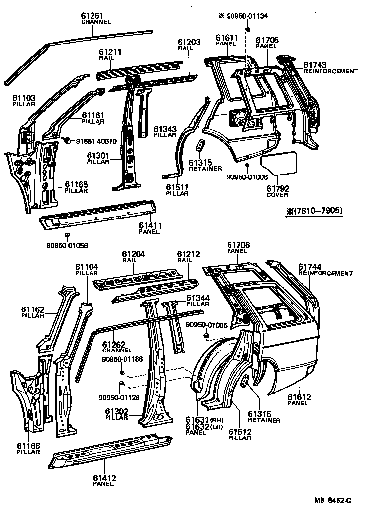 61601-10410 PANEL, QUARTER, RH product image