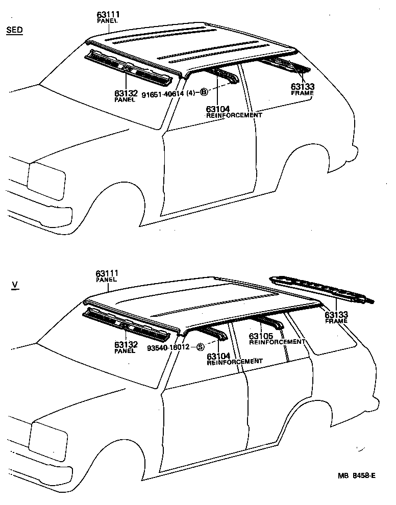 63111-10060 PANEL, ROOF product image