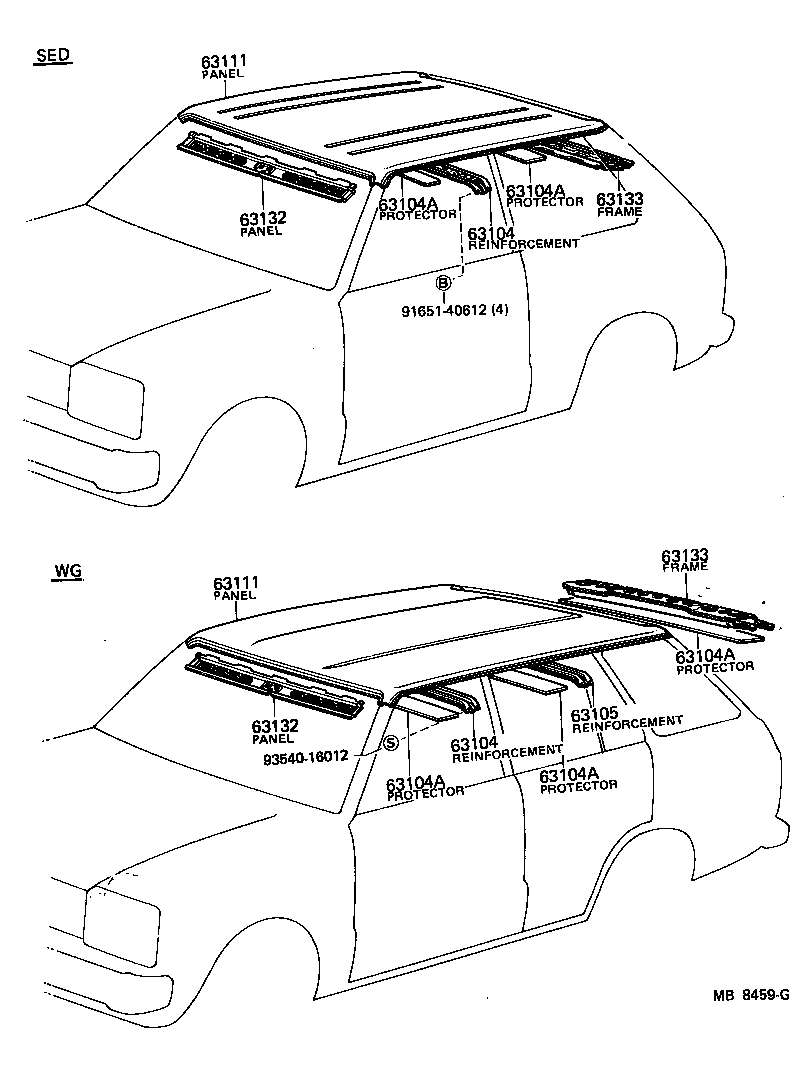 63141-96440 REINFORCEMENT SUB-ASSY, ROOF PANEL, CENTER product image