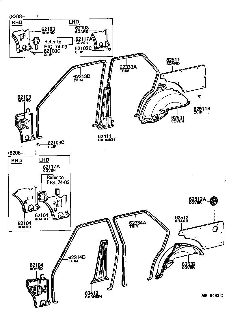 62333-96440-01 TRIM, REAR DOOR OPENING, RH product image