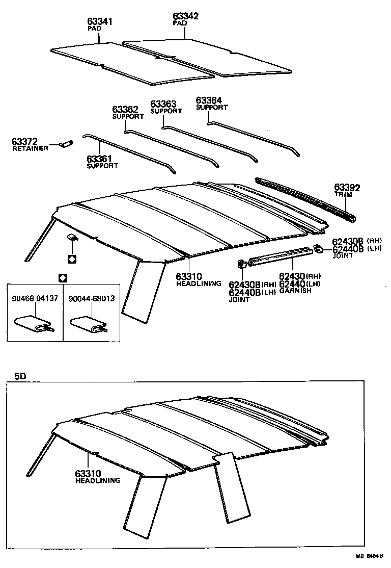 63341-10040 PAD, ROOF SILENCER, NO.1 product image