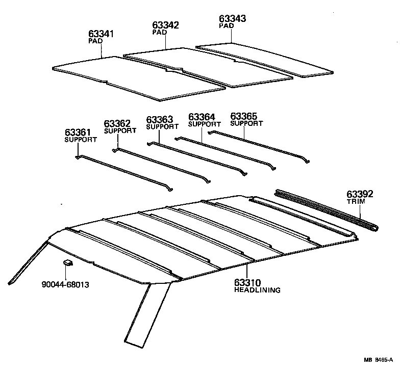 63341-10040 PAD, ROOF SILENCER, NO.1 product image