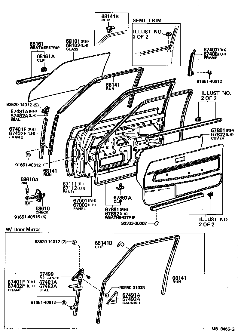 67620-10191 BOARD SUB-ASSY, FRONT DOOR TRIM, LH product image