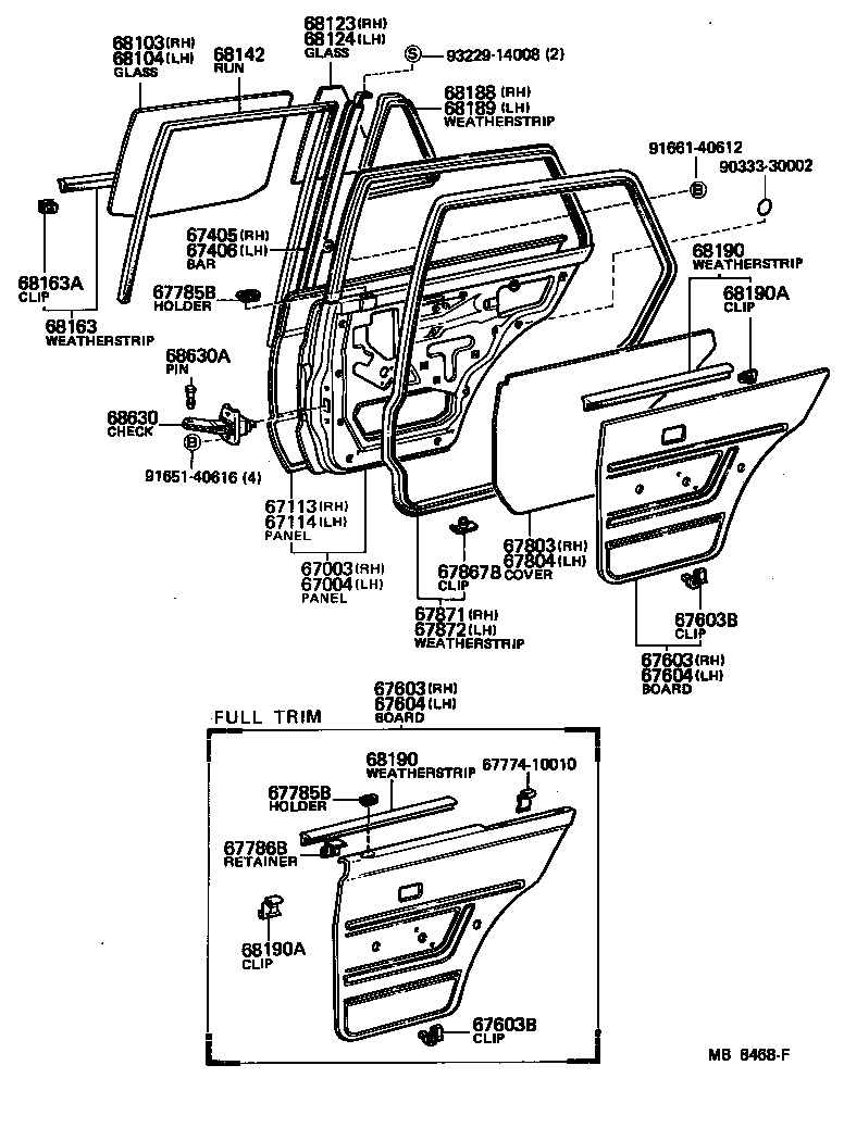 67004-10080 PANEL SUB-ASSY, REAR DOOR, LH product image