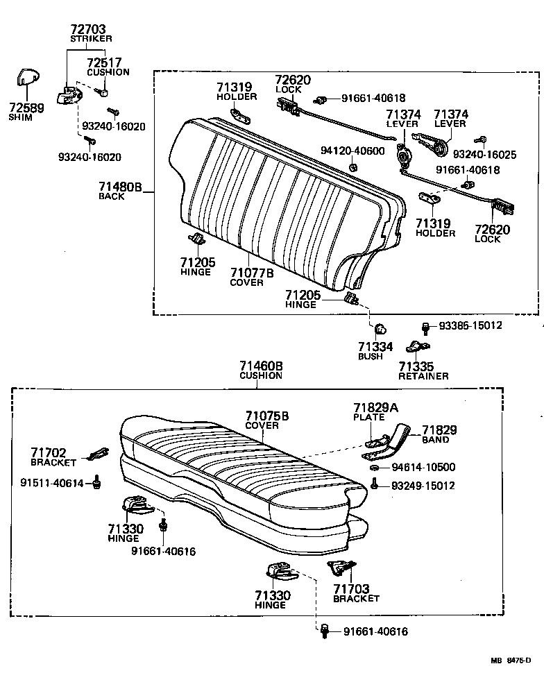 71202-10032 PANEL SUB-ASSY, REAR SEAT BACK product image