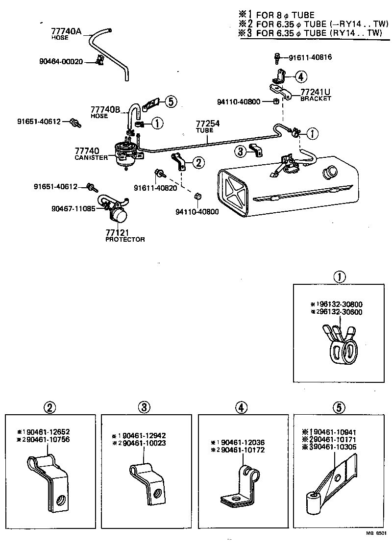 77283-25021 BRACKET, FUEL CLAMP product image