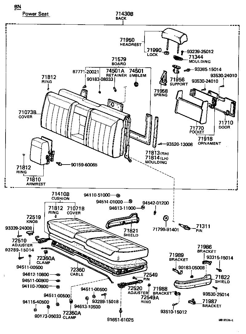 71982-91404 SHIELD, FRONT SEAT CUSHION, LH product image