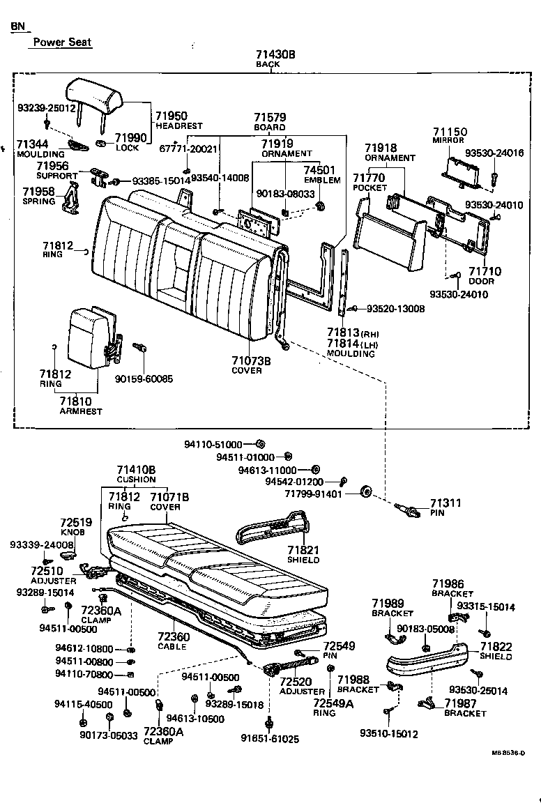 71982-91404 SHIELD, FRONT SEAT CUSHION, LH product image