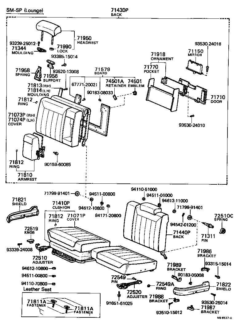 71982-91404 SHIELD, FRONT SEAT CUSHION, LH product image