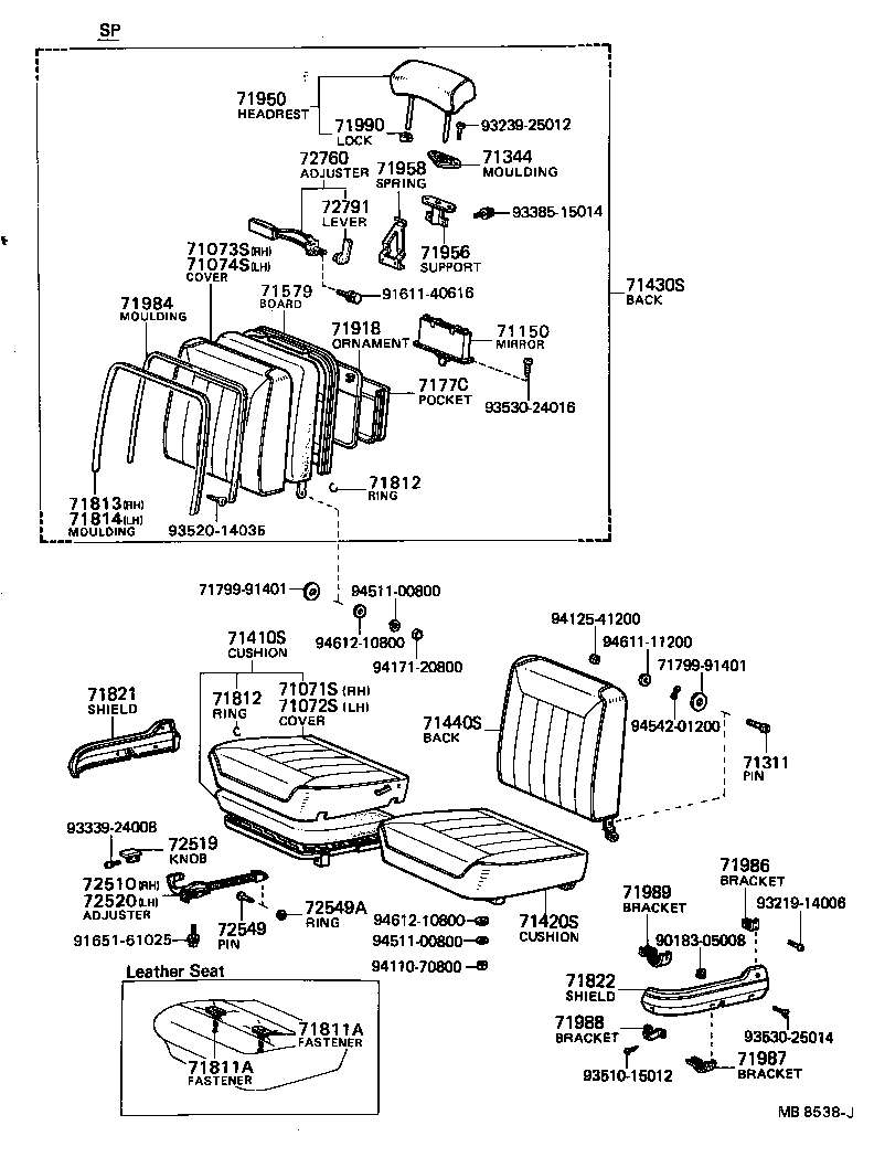 71982-91404 SHIELD, FRONT SEAT CUSHION, LH product image