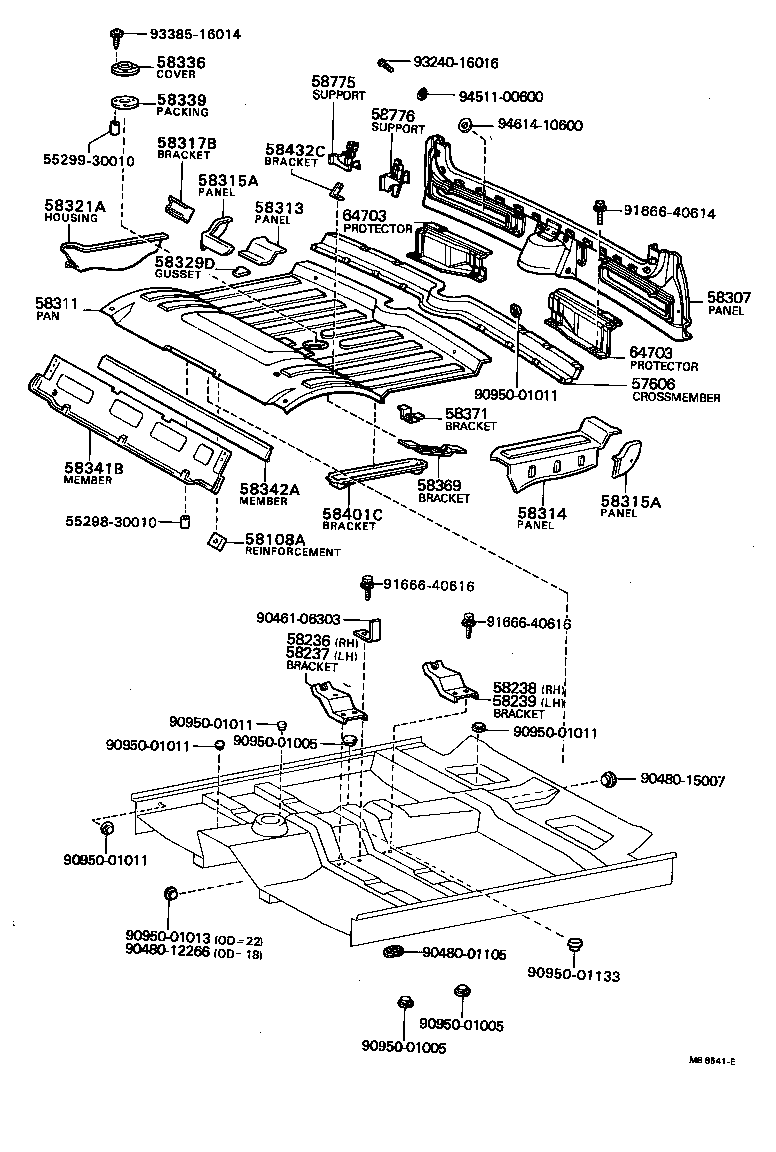 58307-91406 PANEL SUB-ASSY, BODY LOWER BACK product image