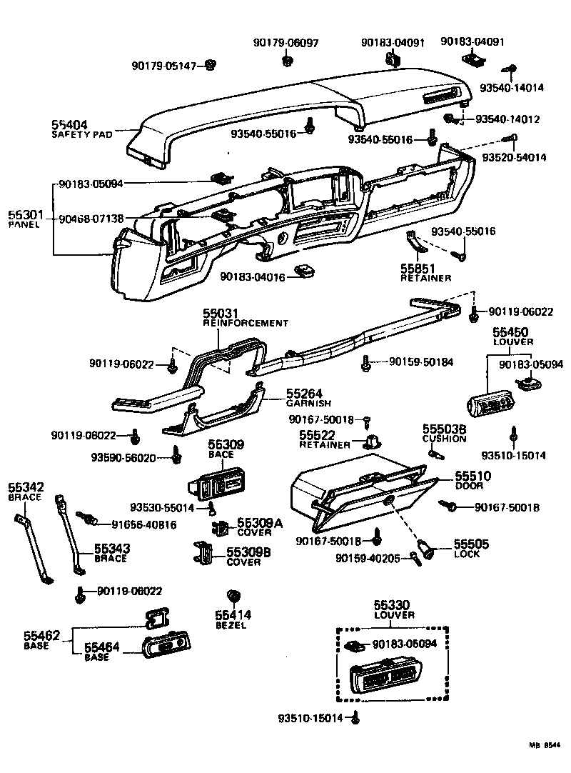 55040-20140 PANEL SUB-ASSY, INSTRUMENT CLUSTER FINISH product image