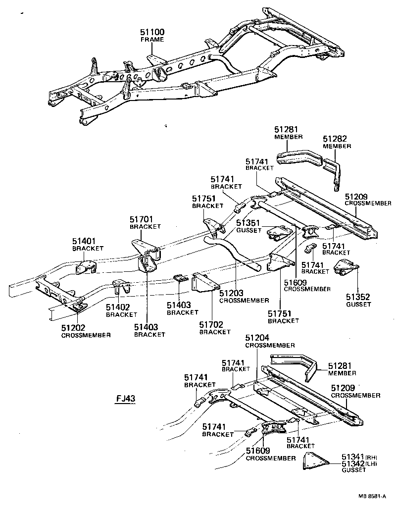 51001-60034 FRAME ASSY product image
