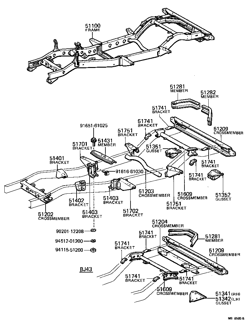 51001-60034 FRAME ASSY product image