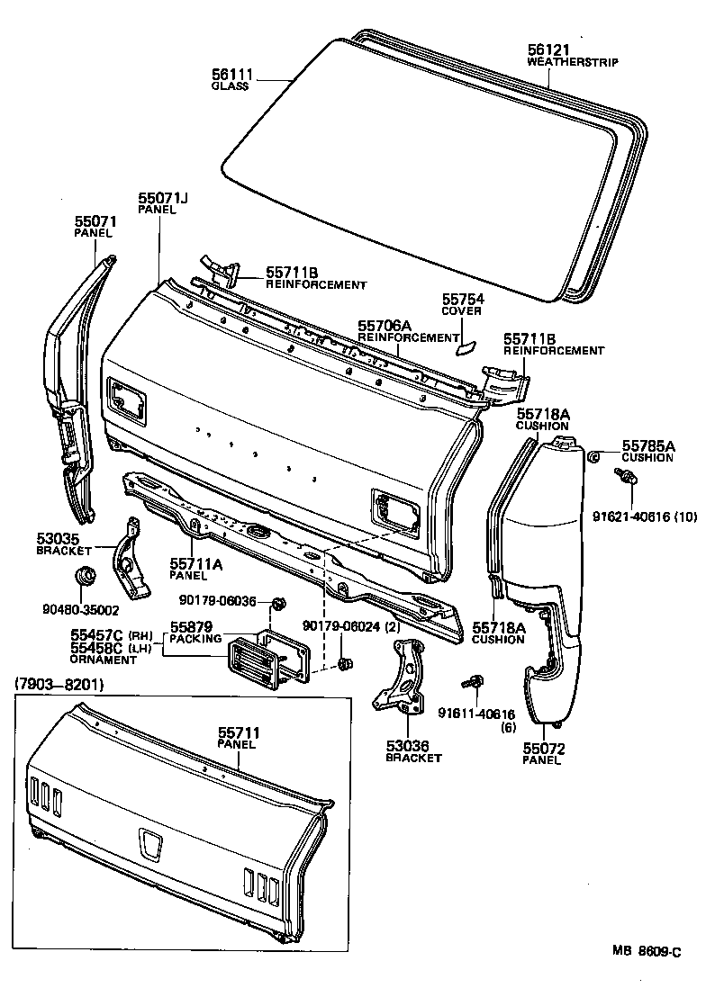 57336-95010 BRACKET SUB-ASSY, HEADLAMP, OUTER LH product image
