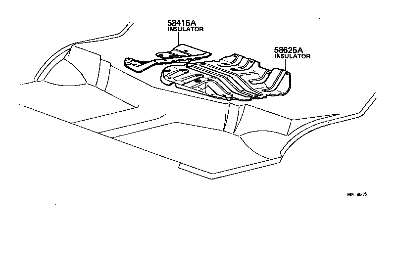 58444-95010 INSULATOR, ENGINE SERVICE MAIN HOLE COVER product image