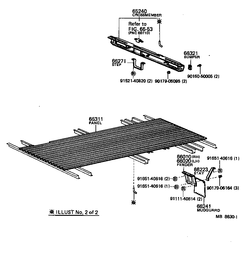 66020-95015 FENDER ASSY, REAR BODY, FRONT LH product image