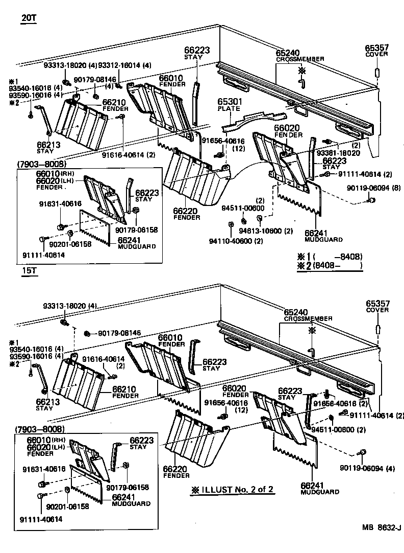 66020-95015 FENDER ASSY, REAR BODY, FRONT LH product image