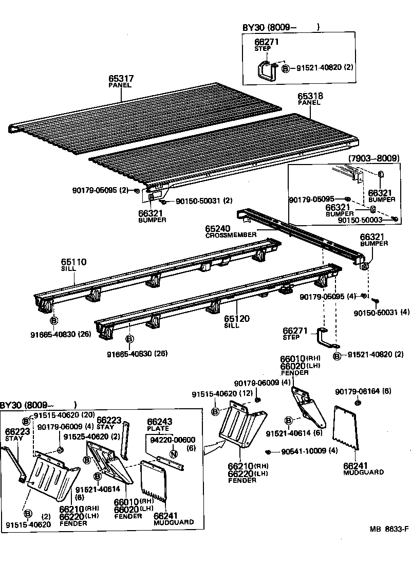 66020-95015 FENDER ASSY, REAR BODY, FRONT LH product image