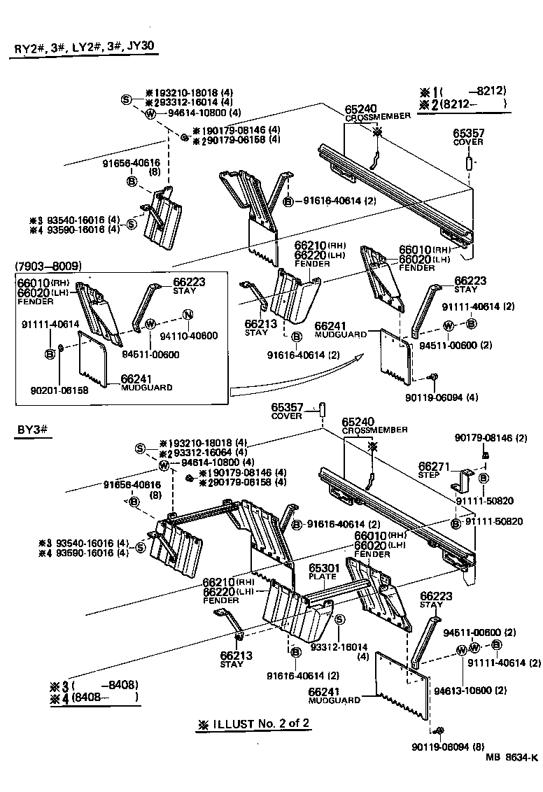 66020-95015 FENDER ASSY, REAR BODY, FRONT LH product image