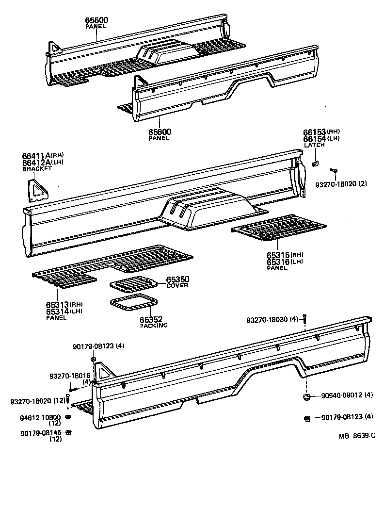 65313-95405 PANEL, FLOOR FRONT CORNER, RH product image