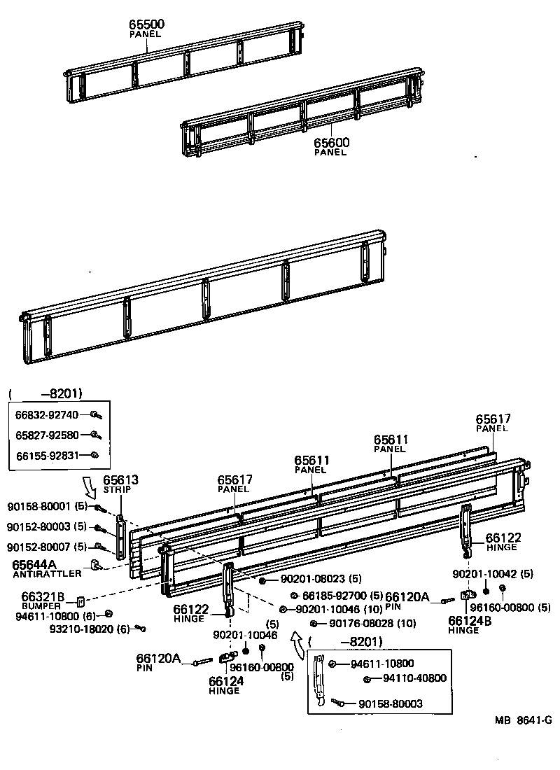 66232-96303 HINGE ASSY, SIDE GATE product image