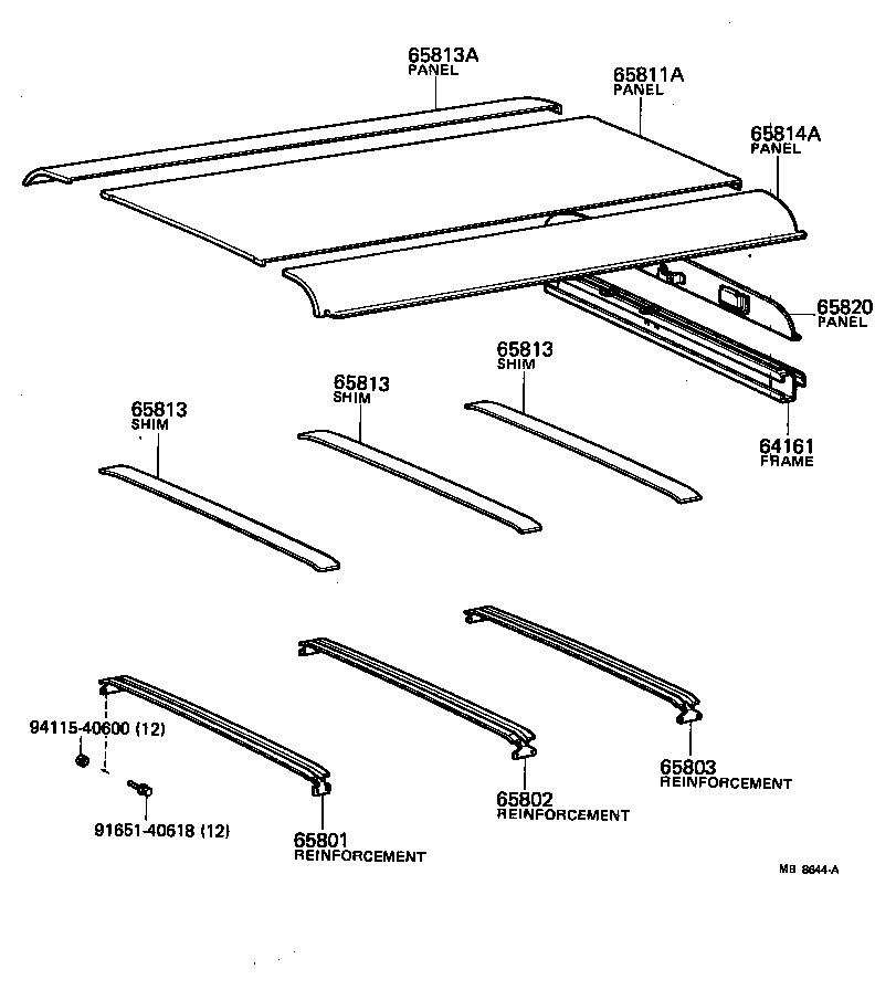 65812-95012 PIPE, VINYL TOP GUARD, NO.1 product image