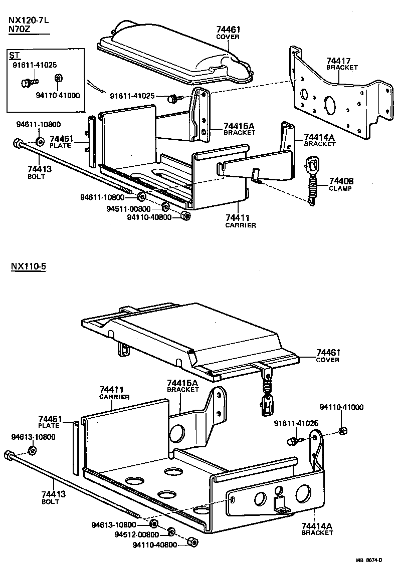 74404-25030 CLAMP, BATTERY HOLD DOWN product image