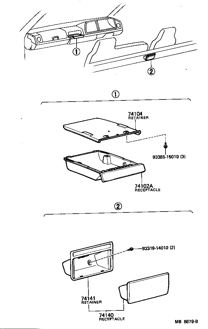 74101-95013 RECEPTACLE ASSY, FRONT ASH product image