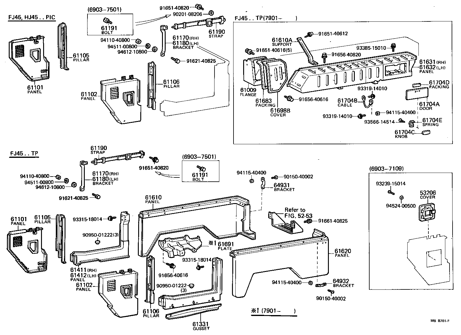 61601-60014 PANEL ASSY, REAR BODY SIDE, RH product image