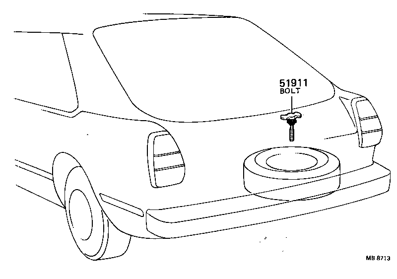 51910-16010 BOLT ASSY, SPARE WHEEL MOUNTING product image