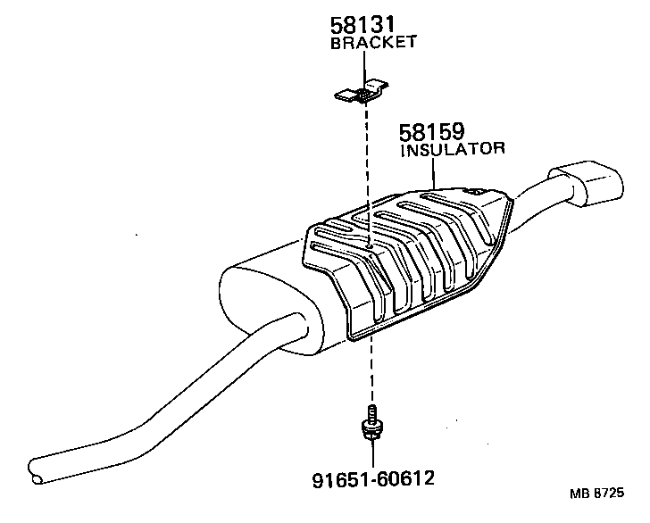 58031-16010 INSULATOR, MAIN MAFFLAR HEAT product image