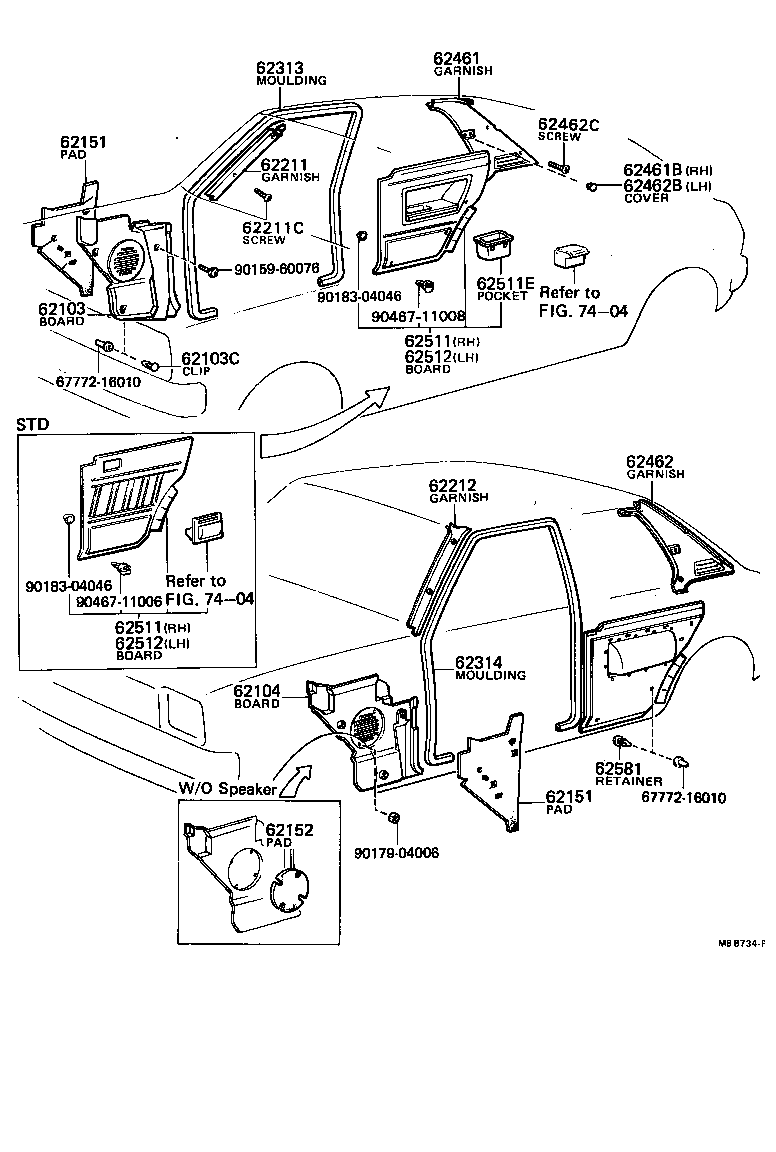 93540-54012 SCREW, FRONT BODY PILLAR GARNISH product image