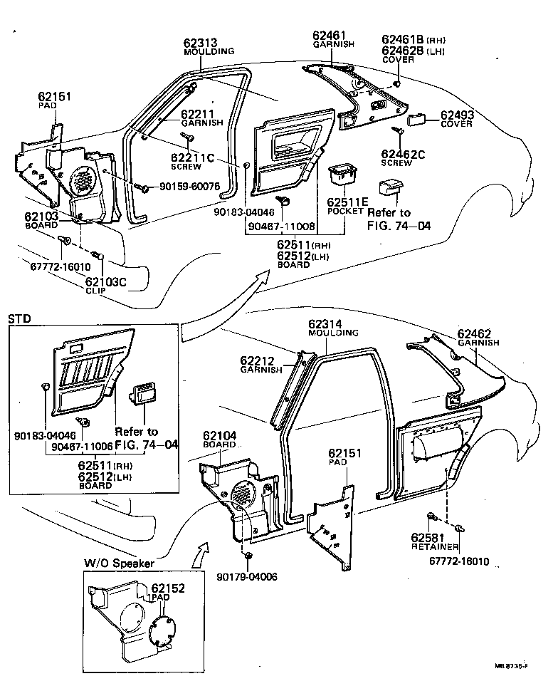 93540-54012 SCREW, FRONT BODY PILLAR GARNISH product image
