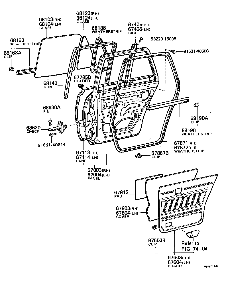 67003-16010 PANEL SUB-ASSY, REAR DOOR, RH product image
