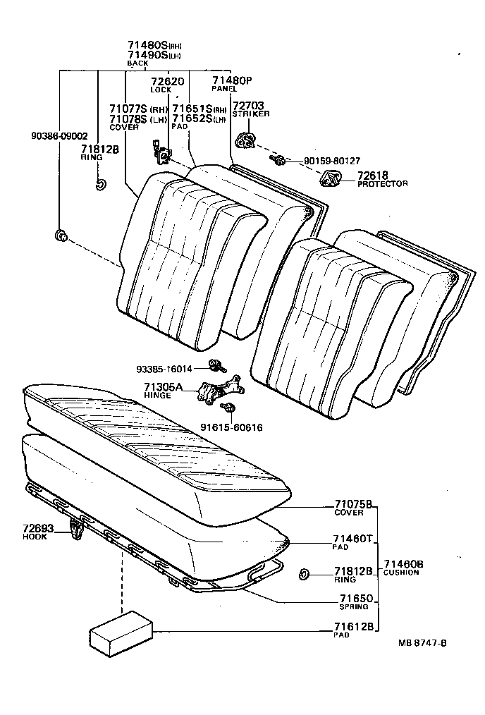 71017-16010 PANEL SUB-ASSY, REAR SEAT BACK product image