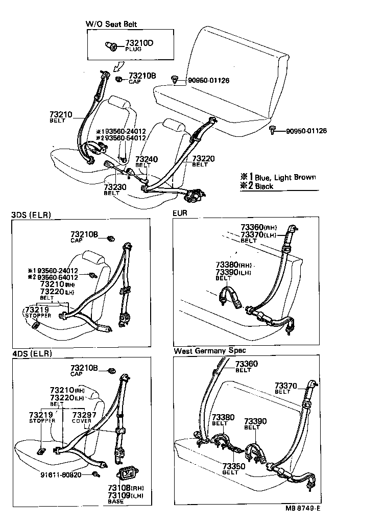 73108-16010 BASE SUB-ASSY, FRONT SEAT BELT ANCHOR, RH product image