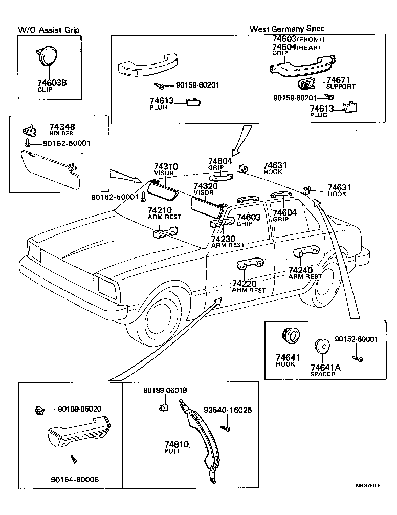 74348-12010-08 HOLDER, VISOR product image
