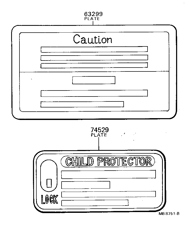 63299-12010 PLATE, REMOVABLE CASE CAUTION product image