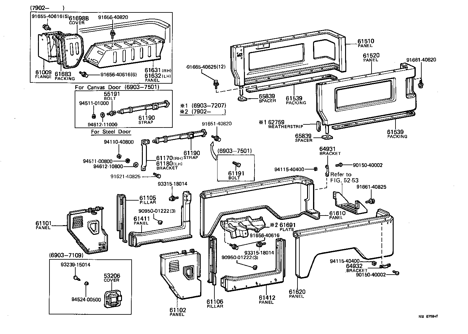 61703-90352 PANEL, QUARTER, RH product image